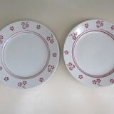 7 dessert plates in earthenware K G de Lunéville Model Danièle