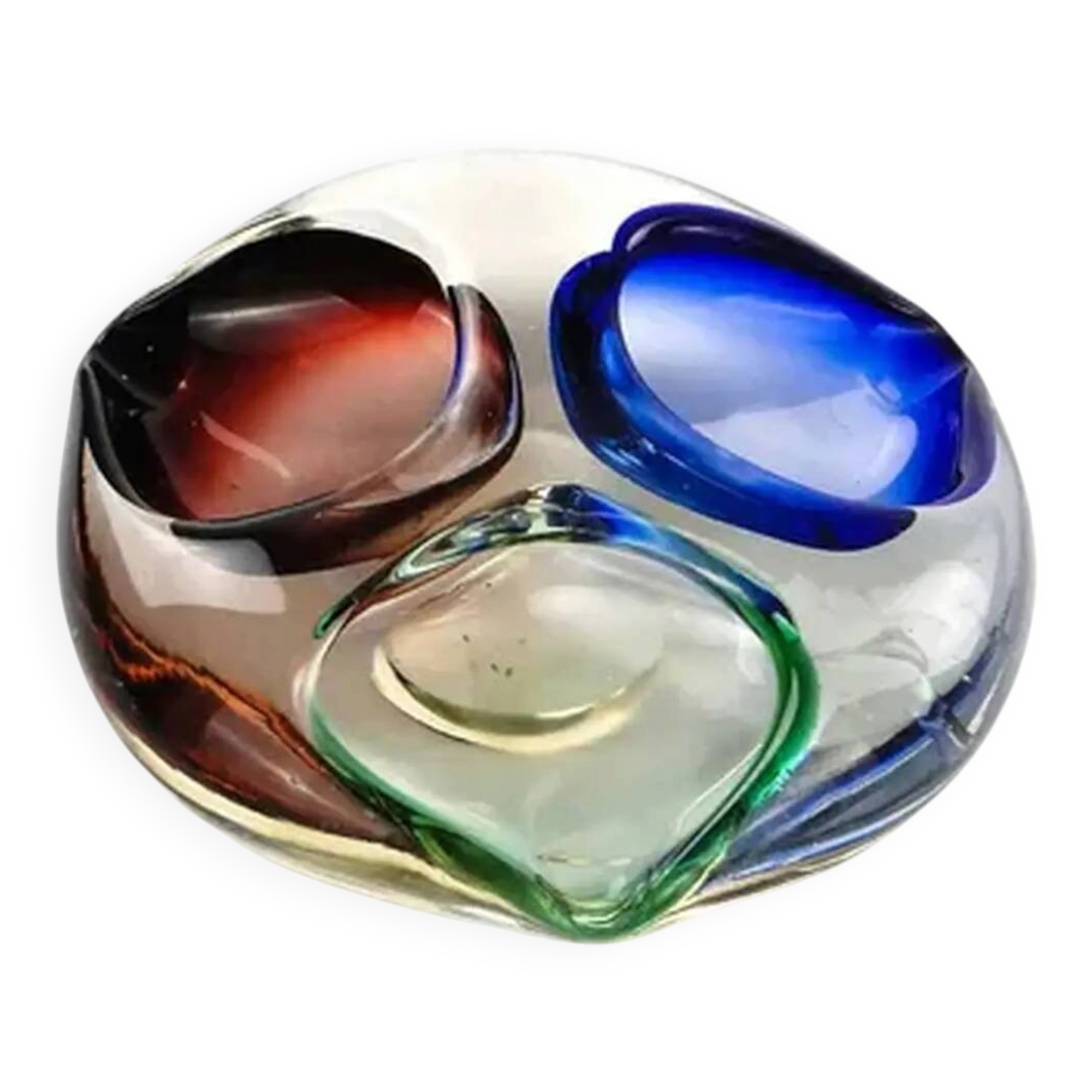 Postmodern organiser, multicoloured glass, Bohemia, Czechoslovakia, 1960s