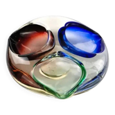 Organisateur postmoderne, verre multicolore, Bohême, Tchécoslovaquie, années 1960