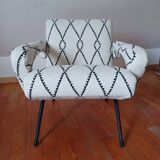 Fauteuil années 50, retapissé