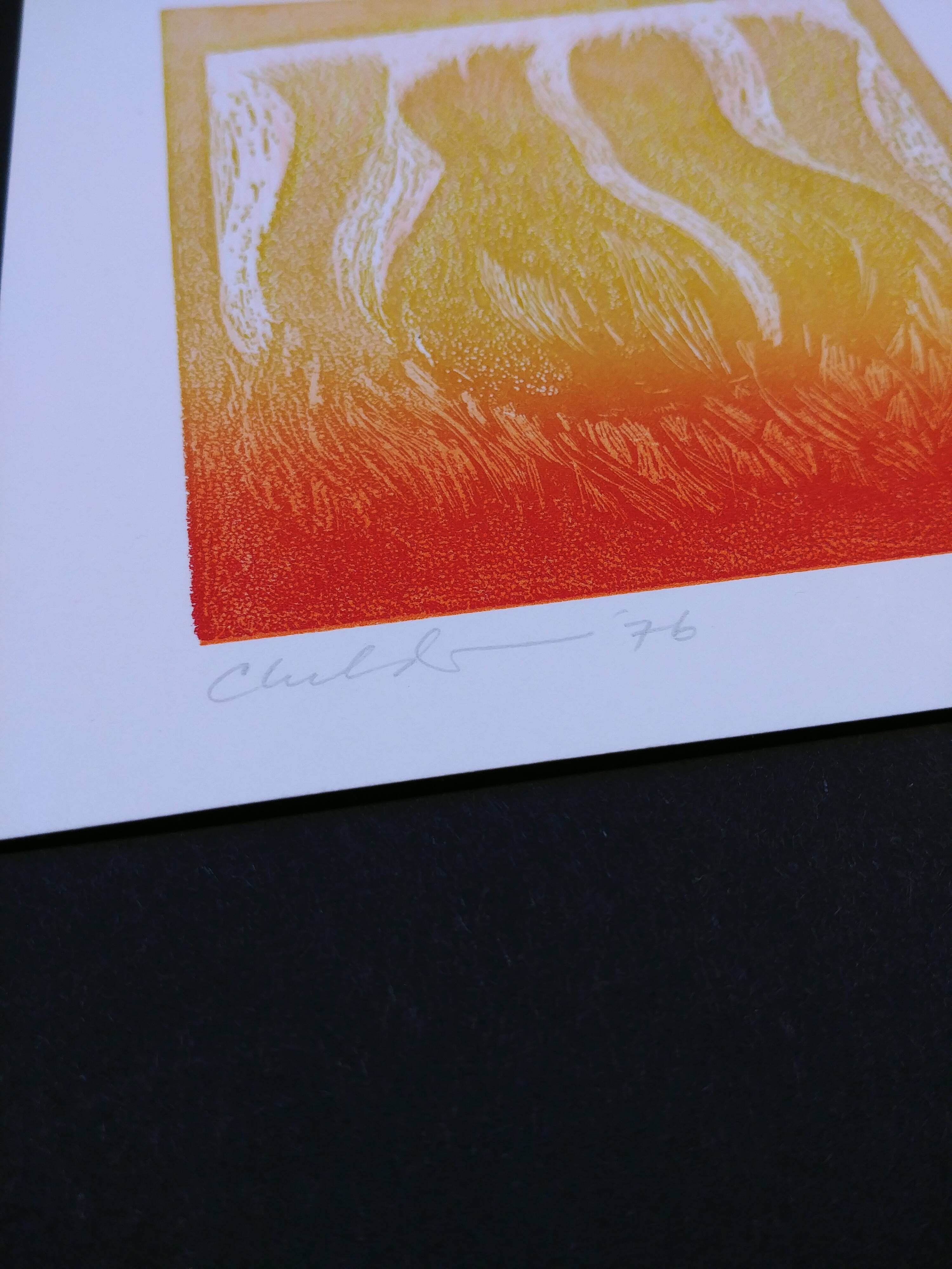 Etching - aquatint - Bernard Childs - Noël 1976