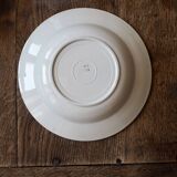 Set of 12 green patterned soup plates, Badonviller earthenware