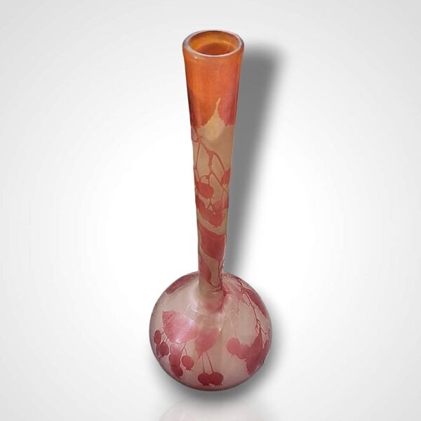 Vase à décor végétal, Gallé, début XXe