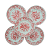 5 assiettes porcelaine anglaise Staffordshire