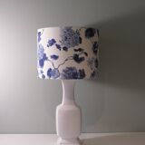 White mid-century ceramic table lamp
