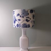 White mid-century ceramic table lamp