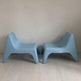Pair of Bunso children's outdoor armchairs by Ikea Design Thomas Sandell