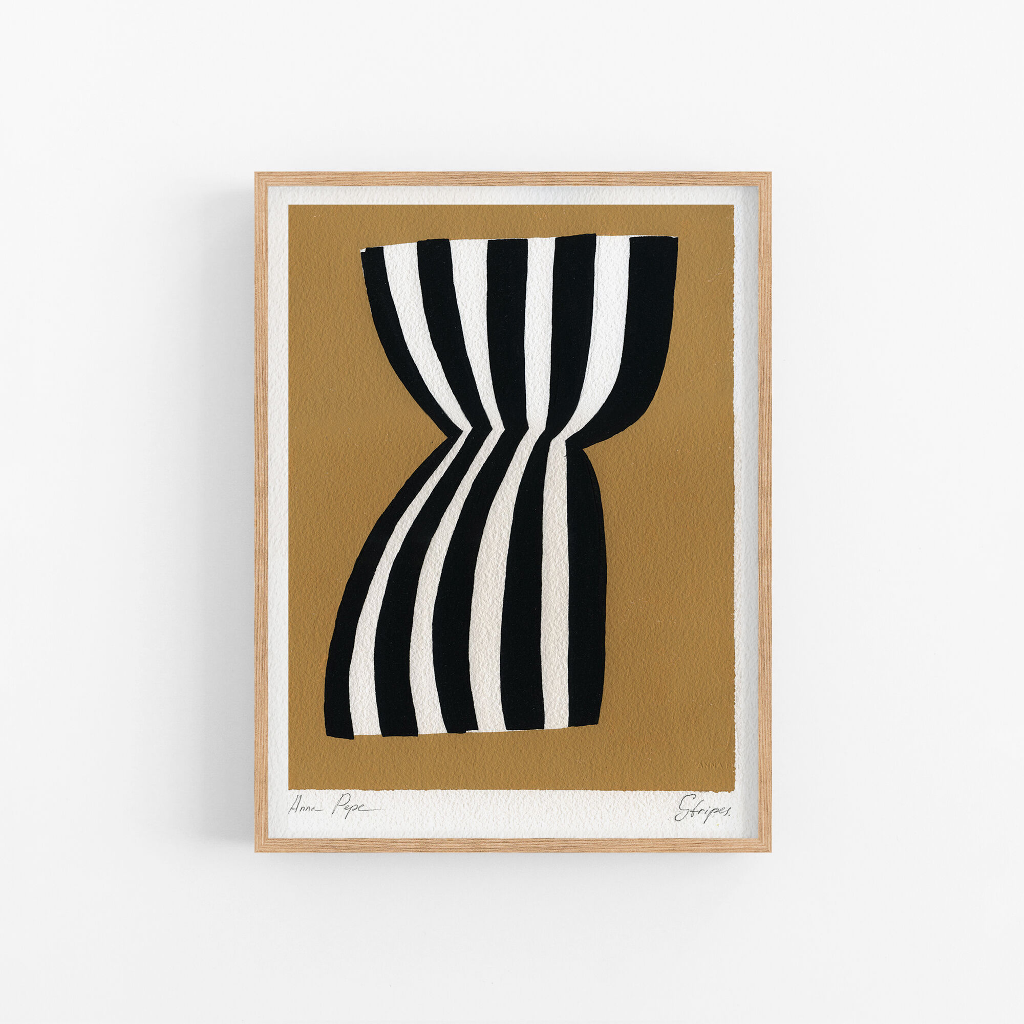 Original gouache painting "Stripes"