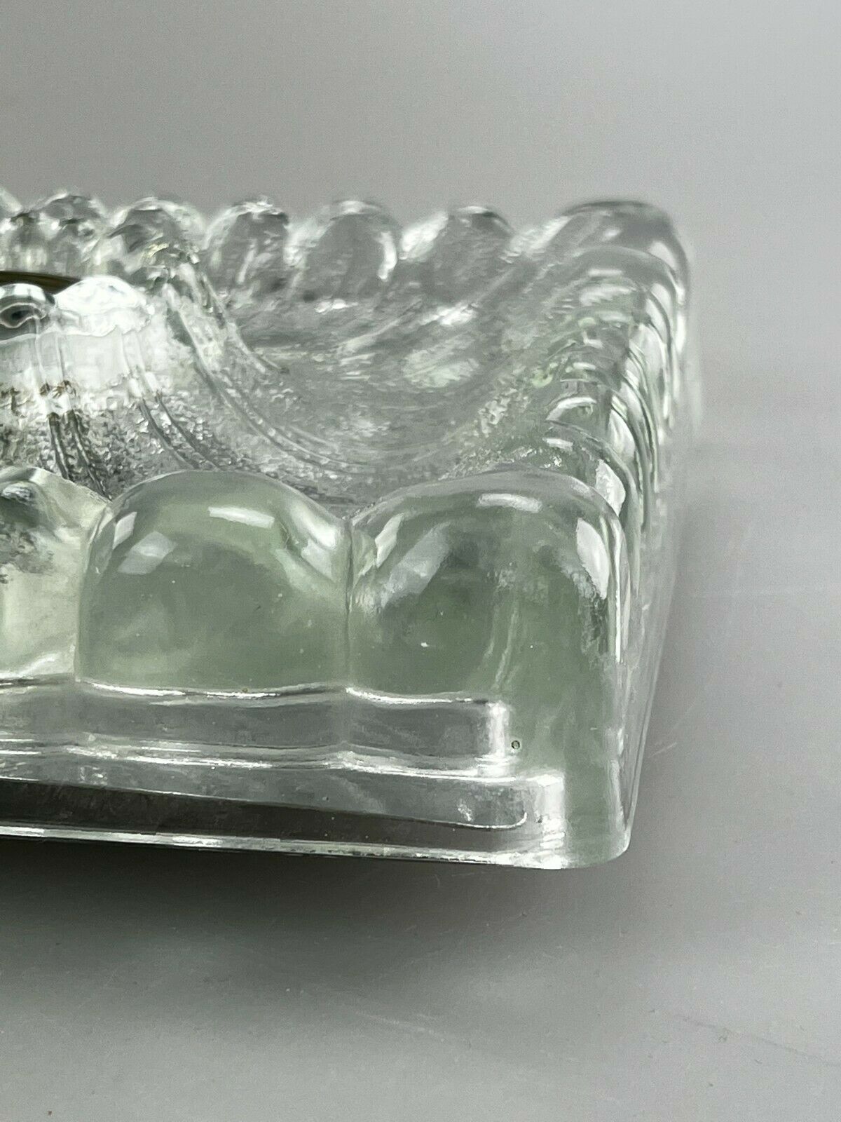 60s 70s lamp light wall lamp Hustadt Leuchten ice glass space age design 60s