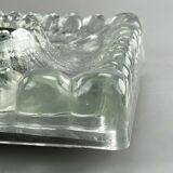 60s 70s lamp light wall lamp Hustadt Leuchten ice glass space age design 60s
