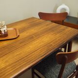 Set of four teak chairs, Danish design, 1970s, production: Denmark