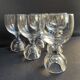 6 Verres à vin cristal – Pied boule creuse