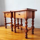 Pair of classic vintage bedside tables
