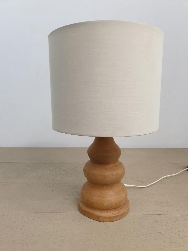 Lampe vintage en bois naturel