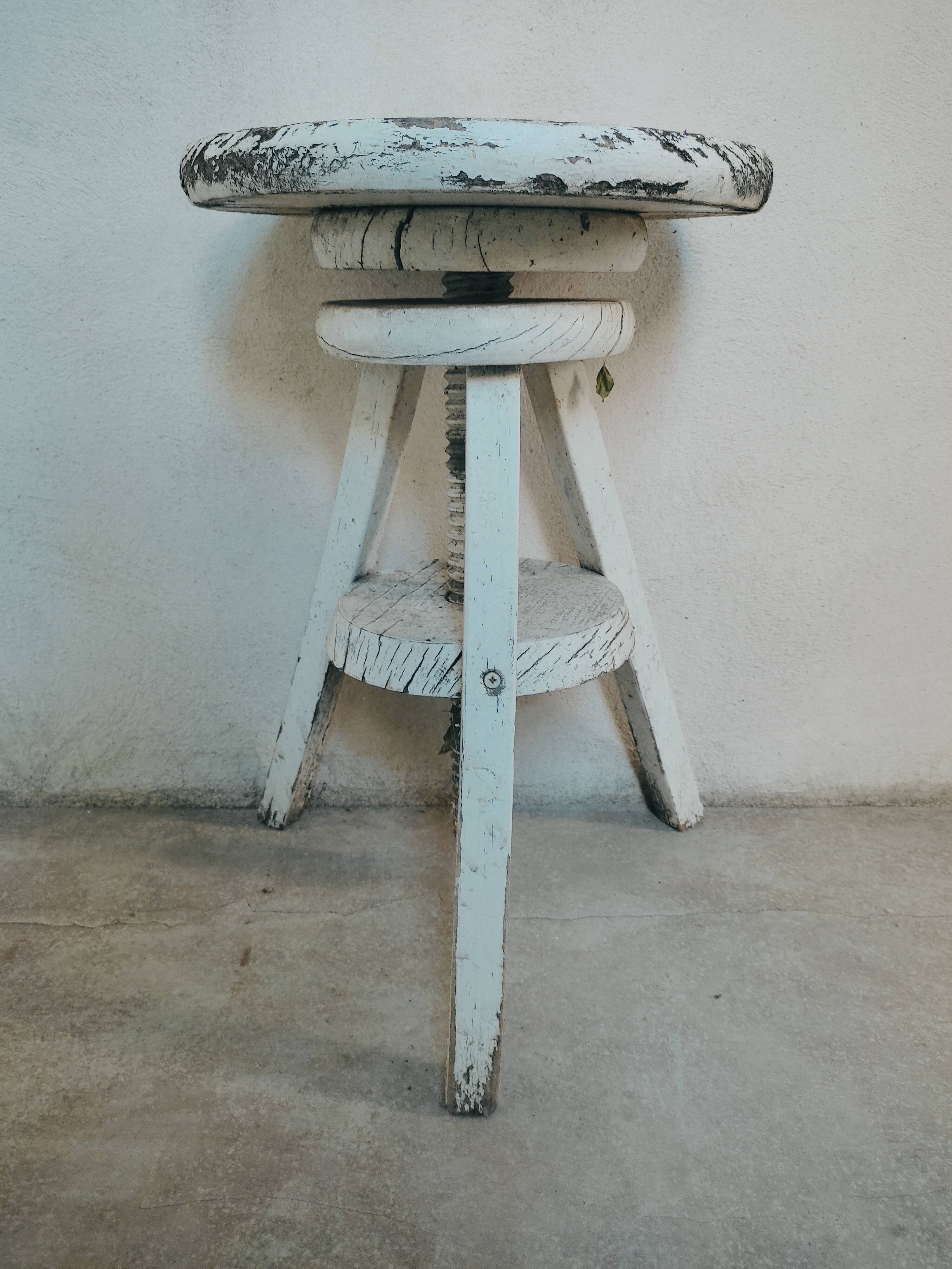 Wooden stool for plant