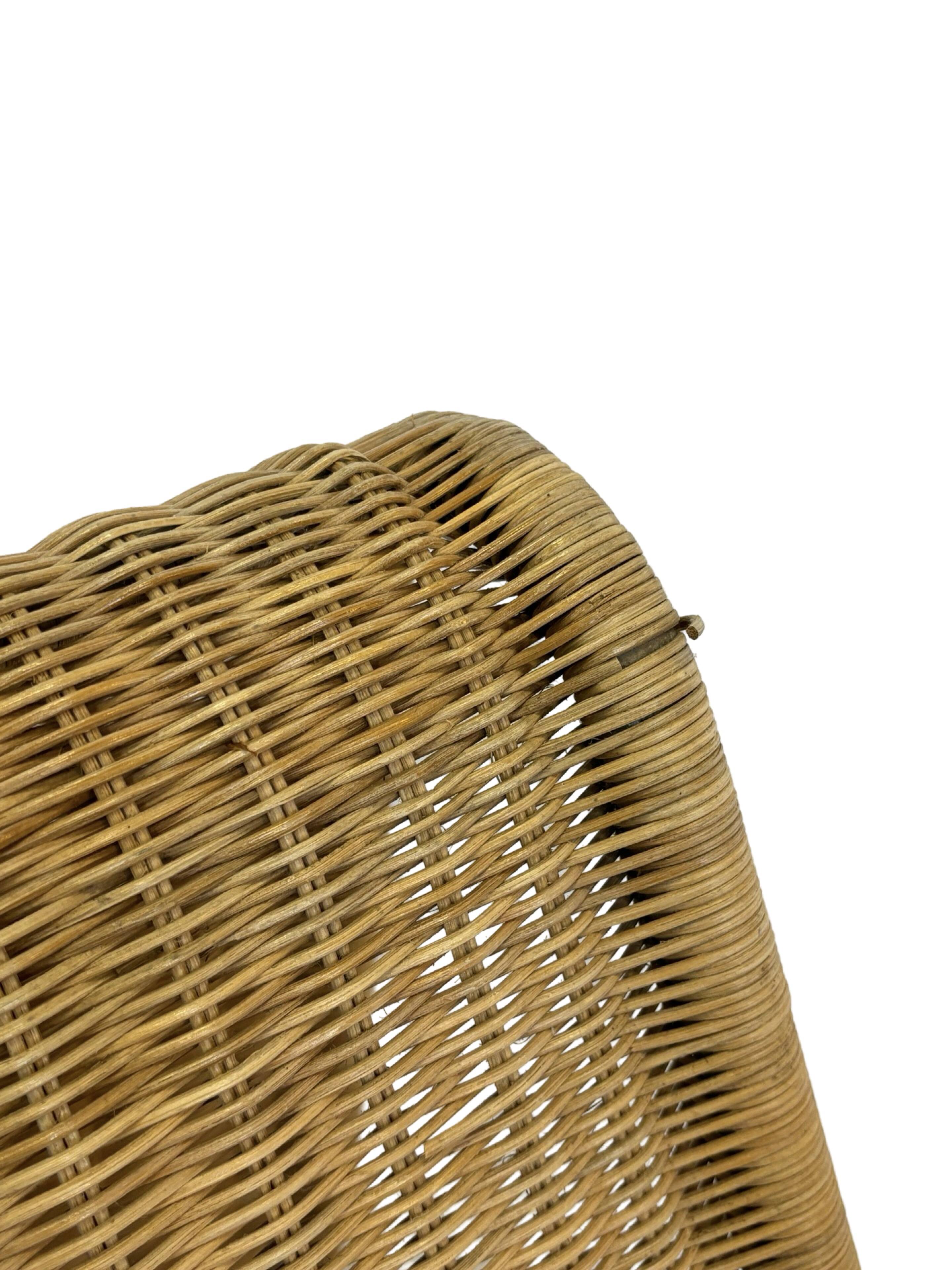 Vintage Ikea Hestra Wicker Lounge Chair 80's Design