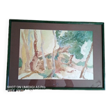 Aquarelle - 32 x 48 cm - signée, datée 89 Pascale Rigat-Esselin (née en 1952)
