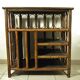 70s rattan hi-fi cabinet