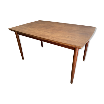 Table de repas danoise vintage des années 60 extensible en teck