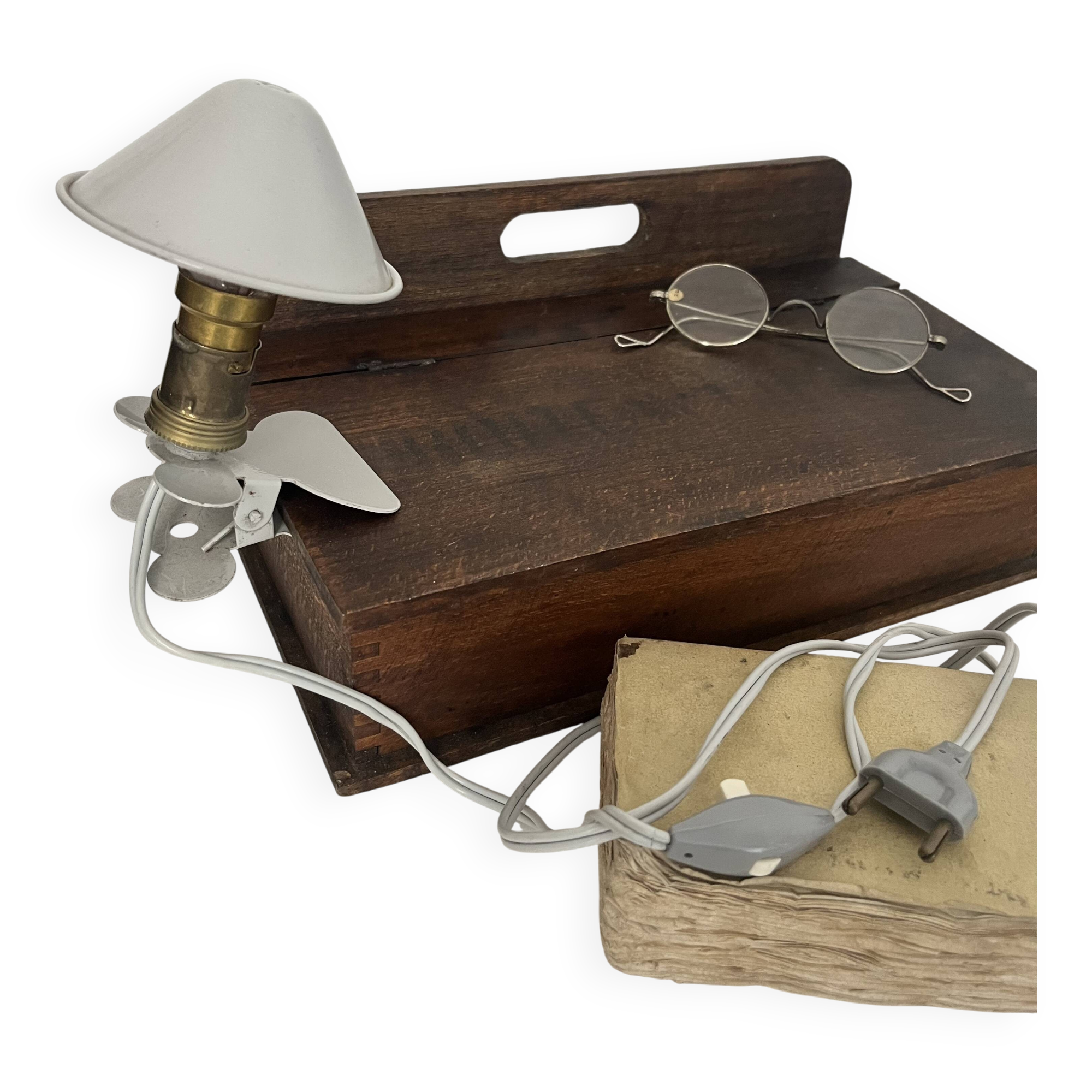 Lampe pince champignon, vintage