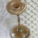 Brass and onyx candlestick