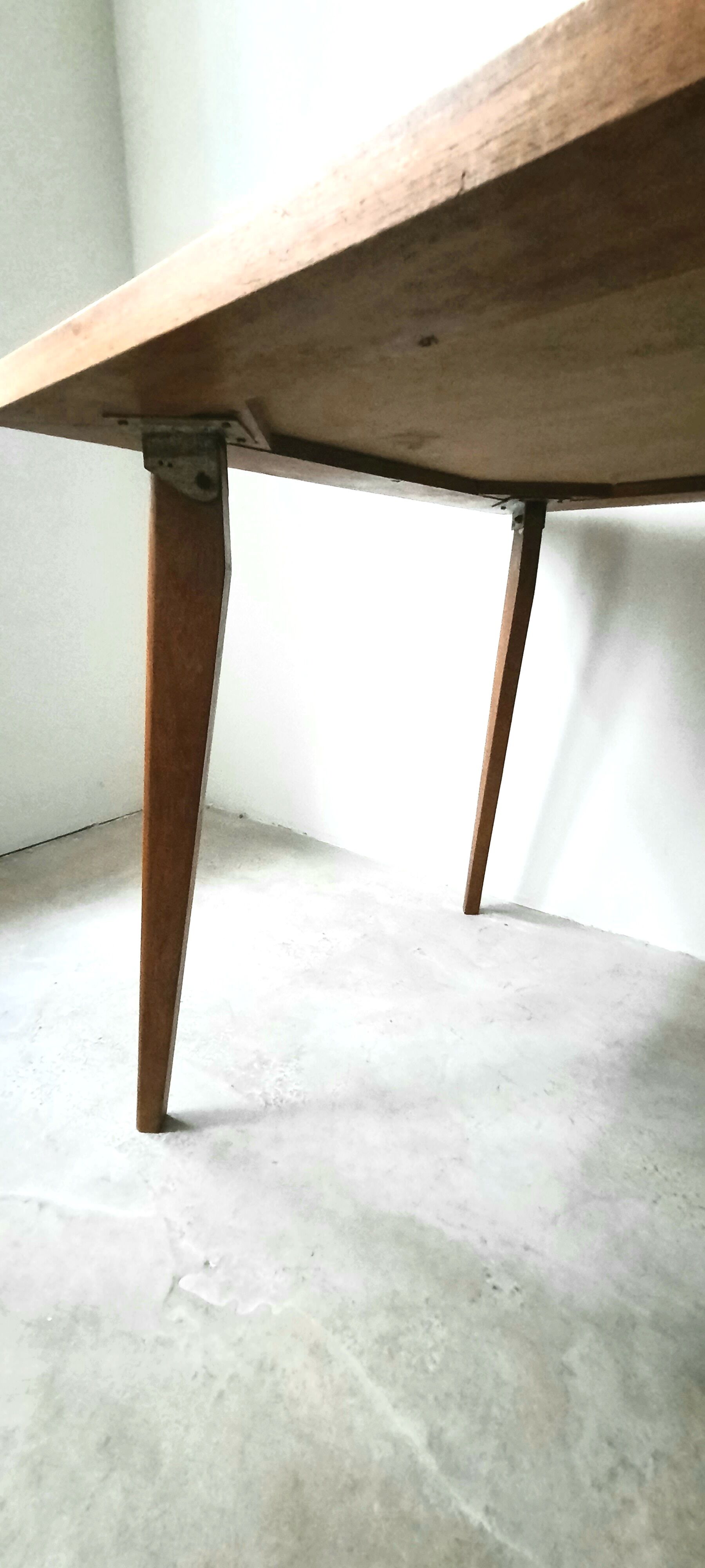 Oak Foldable Games Table - Profiled Compass Feet - Vintage 50s / 60s