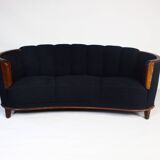 1930s Art Deco Curved Banana Sofa