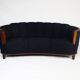 1930s Art Deco Curved Banana Sofa