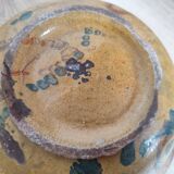 VALLAURIS Flat soup bowl antique Glazed terracotta 30.5 cm