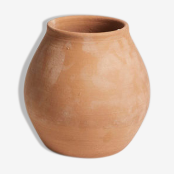 Oval terracotta vase 21cm