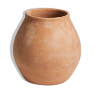 Oval terracotta vase 21cm
