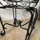 Paire de tables d’appoint vintage en fer forgé et verre – esprit Méditerran
