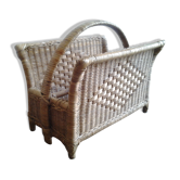 Porte revue vintage en osier