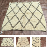 Benni ouarain 100% woollen carpet: 190x377cm