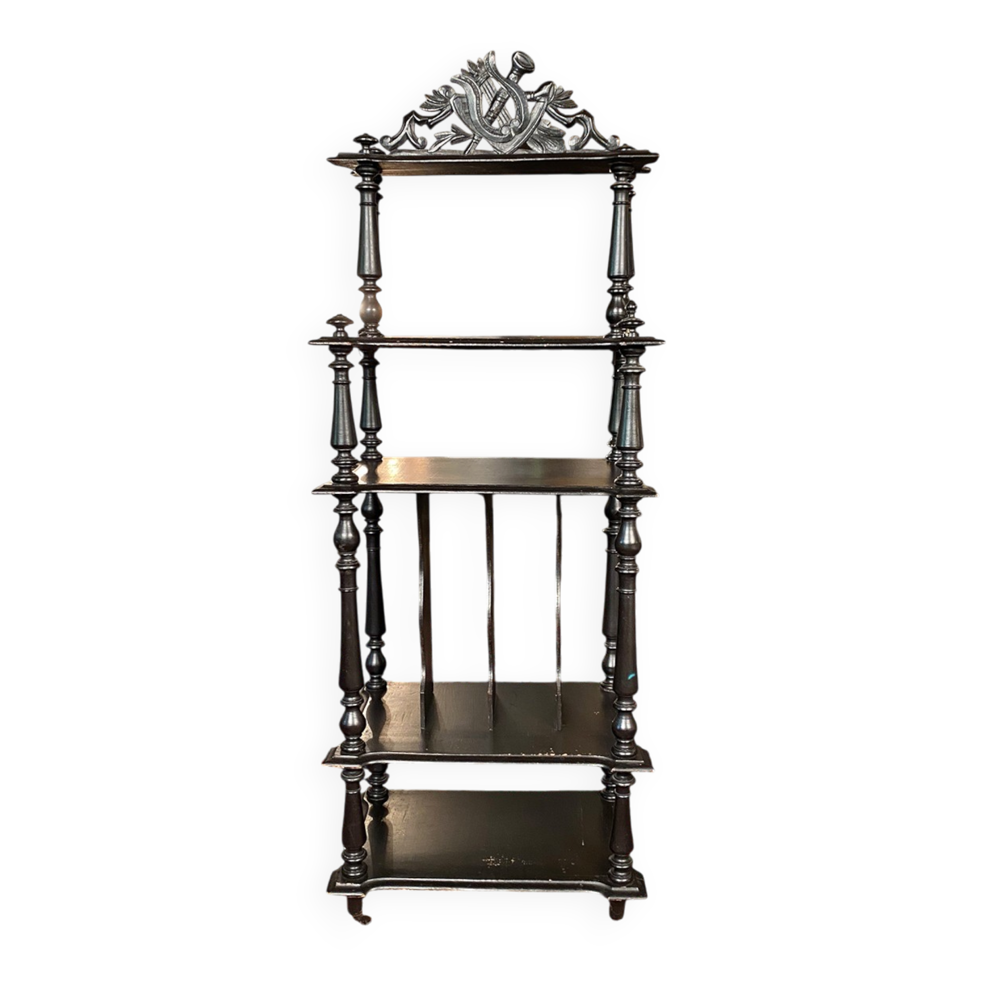 Napoleon III music or sheet music cabinet in blackened wood
