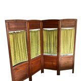 Vintage wooden fabric screen