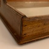 Old wooden and glass tray