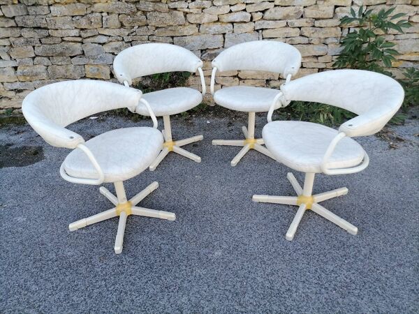 Suite de fauteuils de barbier vintage