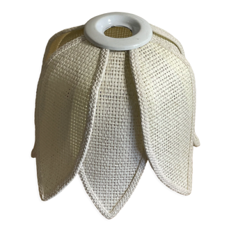 Abat jour lotus en fibres naturelles et coton