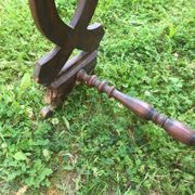 Jardinière bois fer forgé et zinc