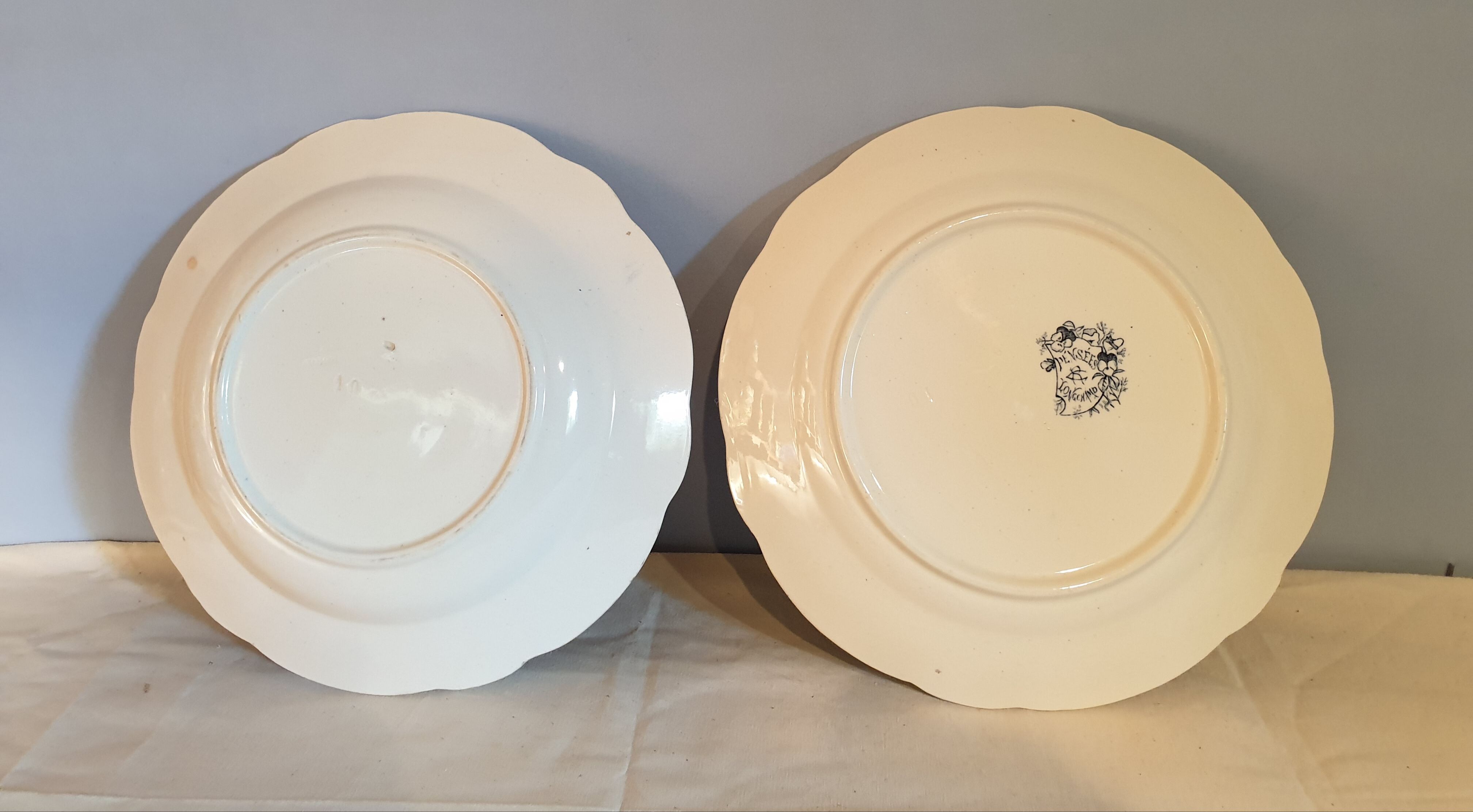 Dishes duo Longchamps Robert Charbonnier end 19th