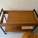 Desserte scandinave en bois et métal design 1970