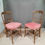 Pair of golden chairs Napoleon III