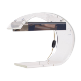 Perspex desk lamp and 1970s metal Jacques Charpentier