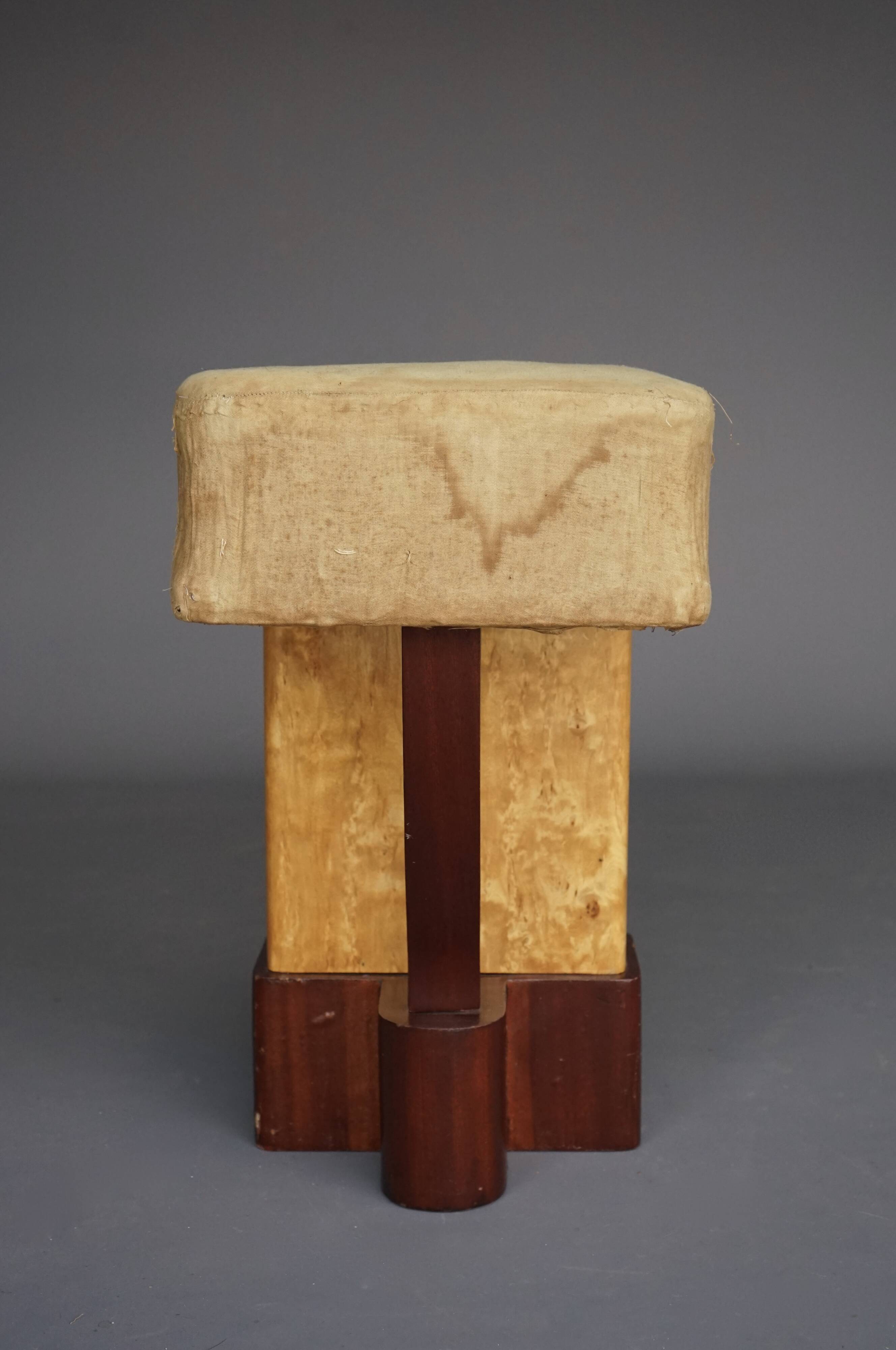 Tabouret de coiffeuse Art déco. Années 1930