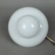 Pair of space age UFO table lamps in white Murano glass, modernist 1970s.