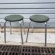 Set of 2 stools in green bakelit