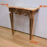 Petite Console d’Applique en Bois Sculpté, style Louis XVI, époque Napoléon III – Milieu XIXe