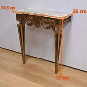 Small Carved Wood Wall Console, Louis XVI style, Napoleon III period – Mid-19th century