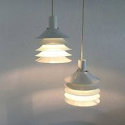 Danish mid-century lamellar suspensions by Lyfa, 1960s, set of 2.